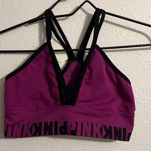 Victoria's Secret PINK Purple/Black Cool & Comfy Strappy Bralette Size M